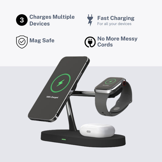 Trio 3 in 1 Wireless Charger Stand